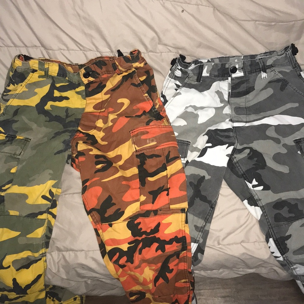 Camo cargo pants